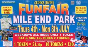 George Irvins Fun Fair 4-8th July 2013 in Mile End Park