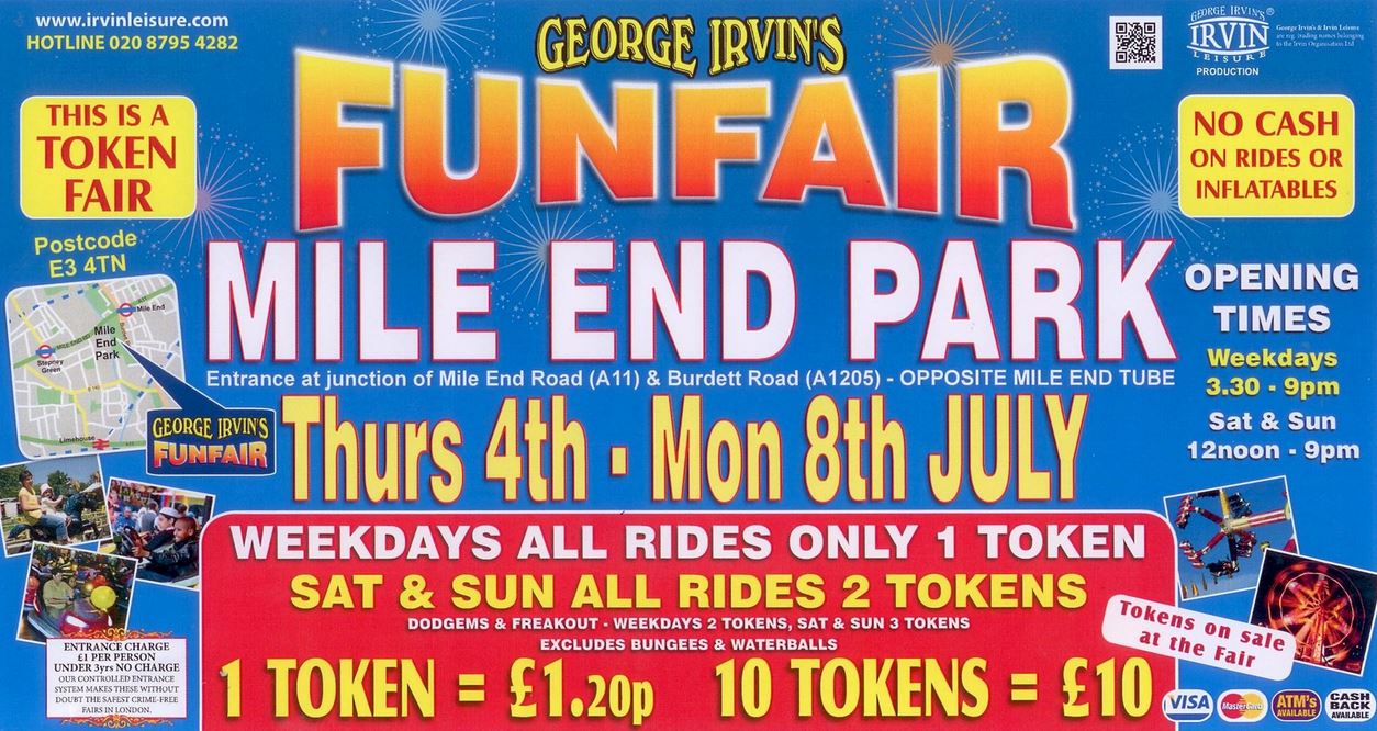George Irvins Fun Fair 4-8th July 2013 in Mile End Park