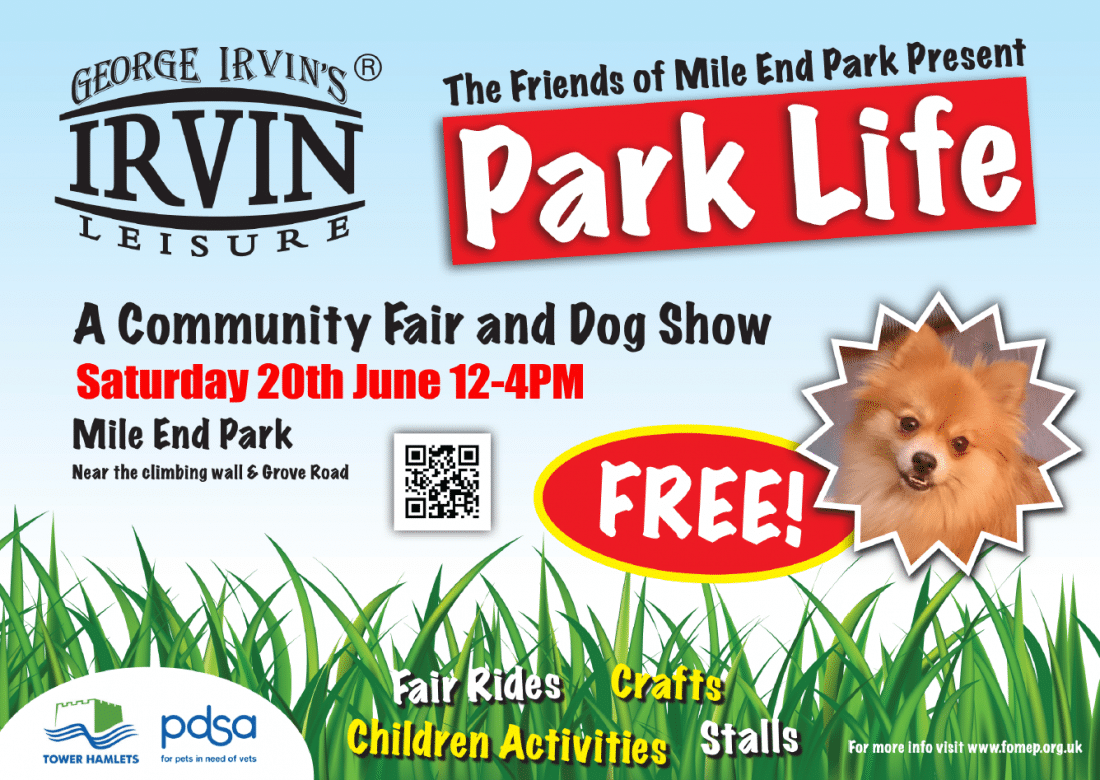 2015 Park Life Flyer with Fendi the Pomeranian smiling away