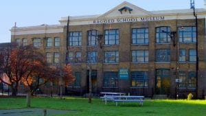 The Ragged School Museum as seen from Mile End Park