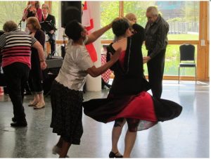 Over 50s dancing at St George's Day Tea Dance