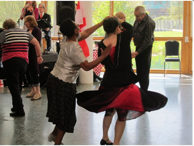 Over 50s dancing at St George's Day Tea Dance