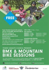 Flyer for BMX and Mountain Bike Lessons May 2016