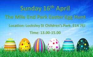 2017 16th April Easter Egg Hunt in Children's Park, Mile End