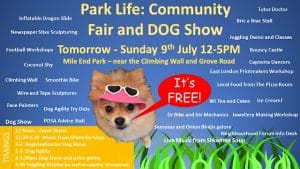 Park Life 2017: Sunday 9th July 12-5PM, Mile End Park