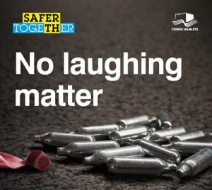 Flyer for Tower Hamlets "No Laughing Matter" initiative