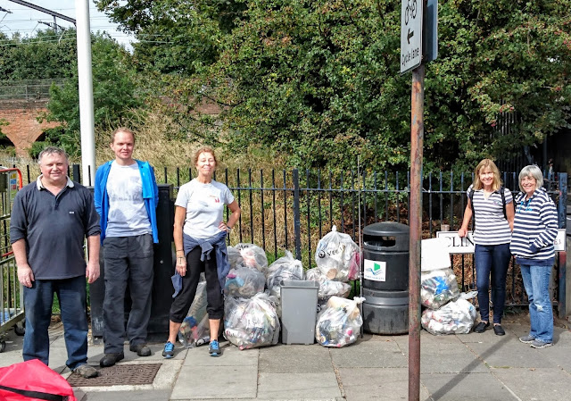 The FOMEP litter team at the end of their litter-picking session