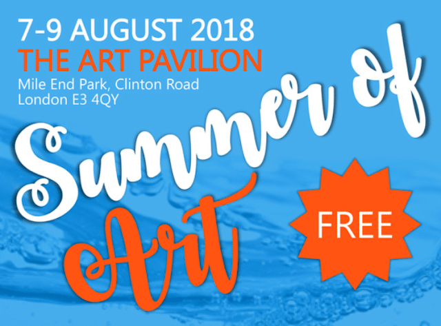 Flyer for Summer of Art exhibition in the Art Pavilion, Mile End Park
