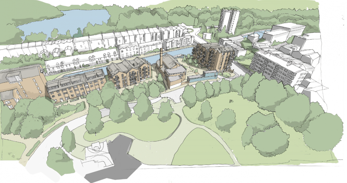 Bow Wharf Proposals - Aerial View