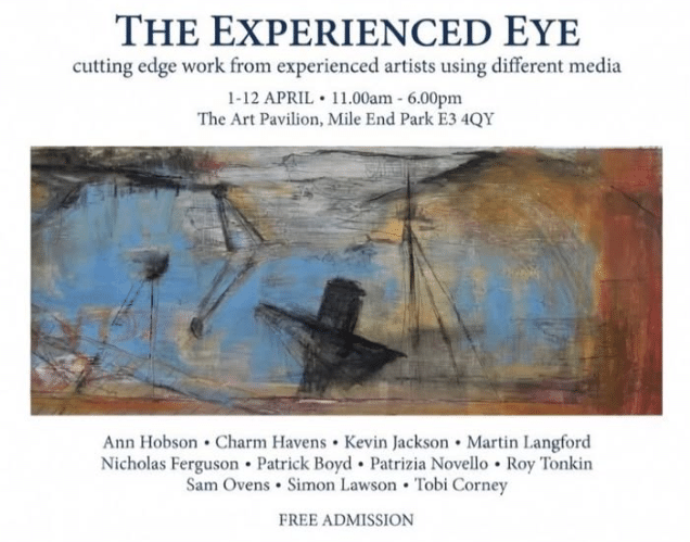 Flyer for "The Experienced Eye" Exhibition at Mile End Park's Art Pavilion